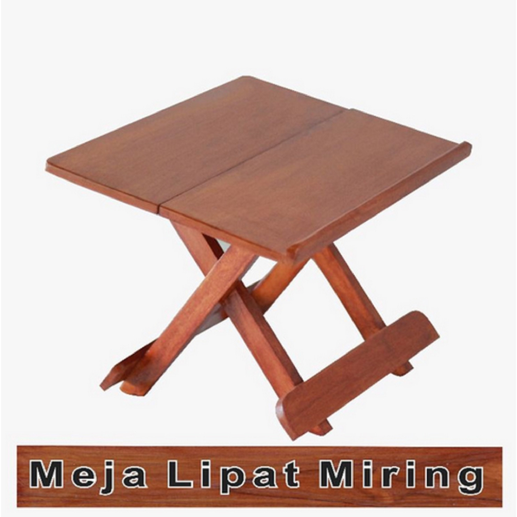 MEJA LIPAT 30x40 cm MIRING &amp; LIPAT  KAYU MAHONI FUL PLITUR