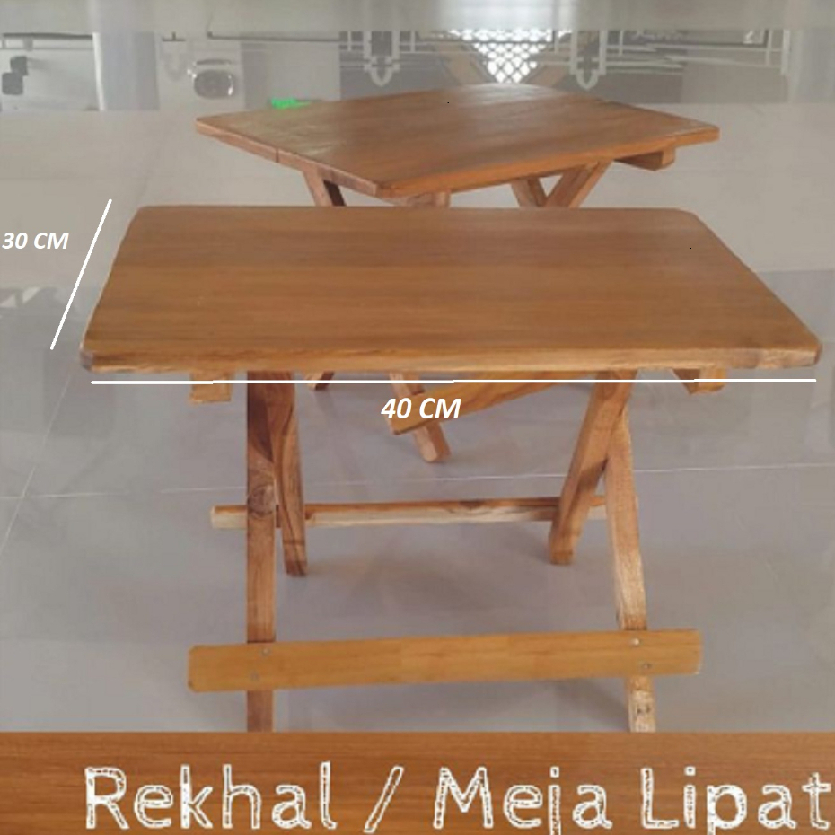 MEJA LIPAT 30x40 cm MIRING &amp; LIPAT  KAYU MAHONI FUL PLITUR