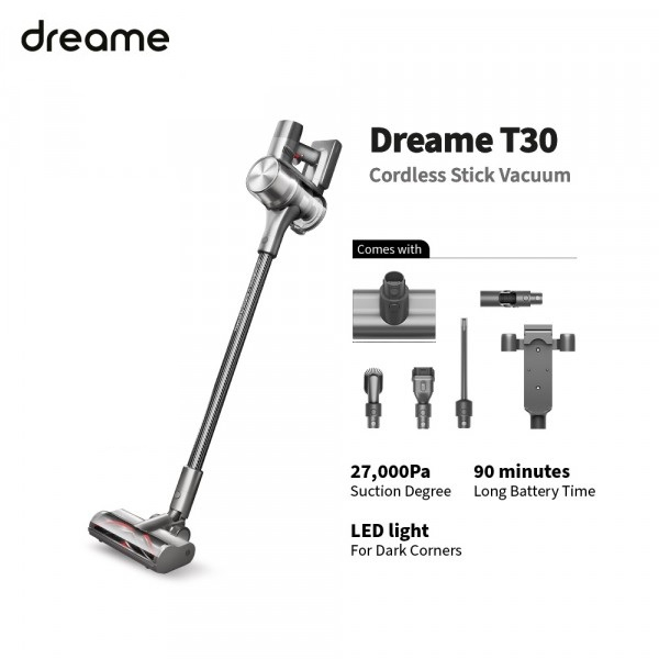 DREAME T30 - Cordless Vacuum Cleaner 27000Pa - Penyedot Debu Keluaran Terbaru dari DREAME