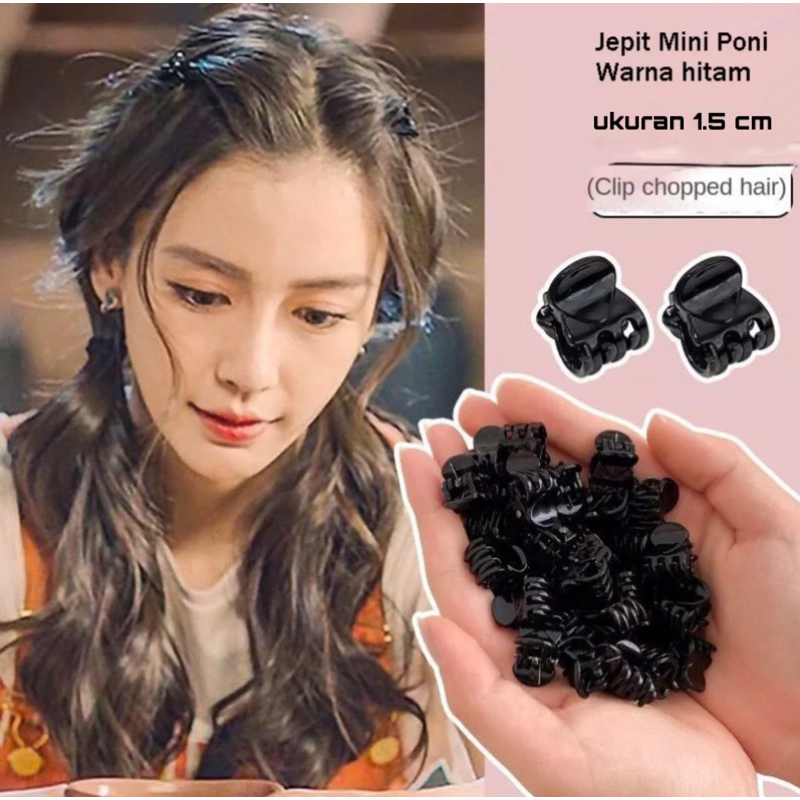 12PCS FREE BOX JEPITAN RAMBUT JEDAI MINI 1,5cm / JEPIT HITAM MINI / JEPIT PONI