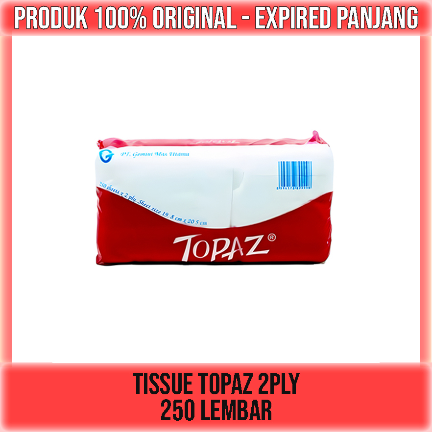 TOPAZ Facial Tissue 250 Sheets / 250s - Tisu Wajah Serbaguna 2ply