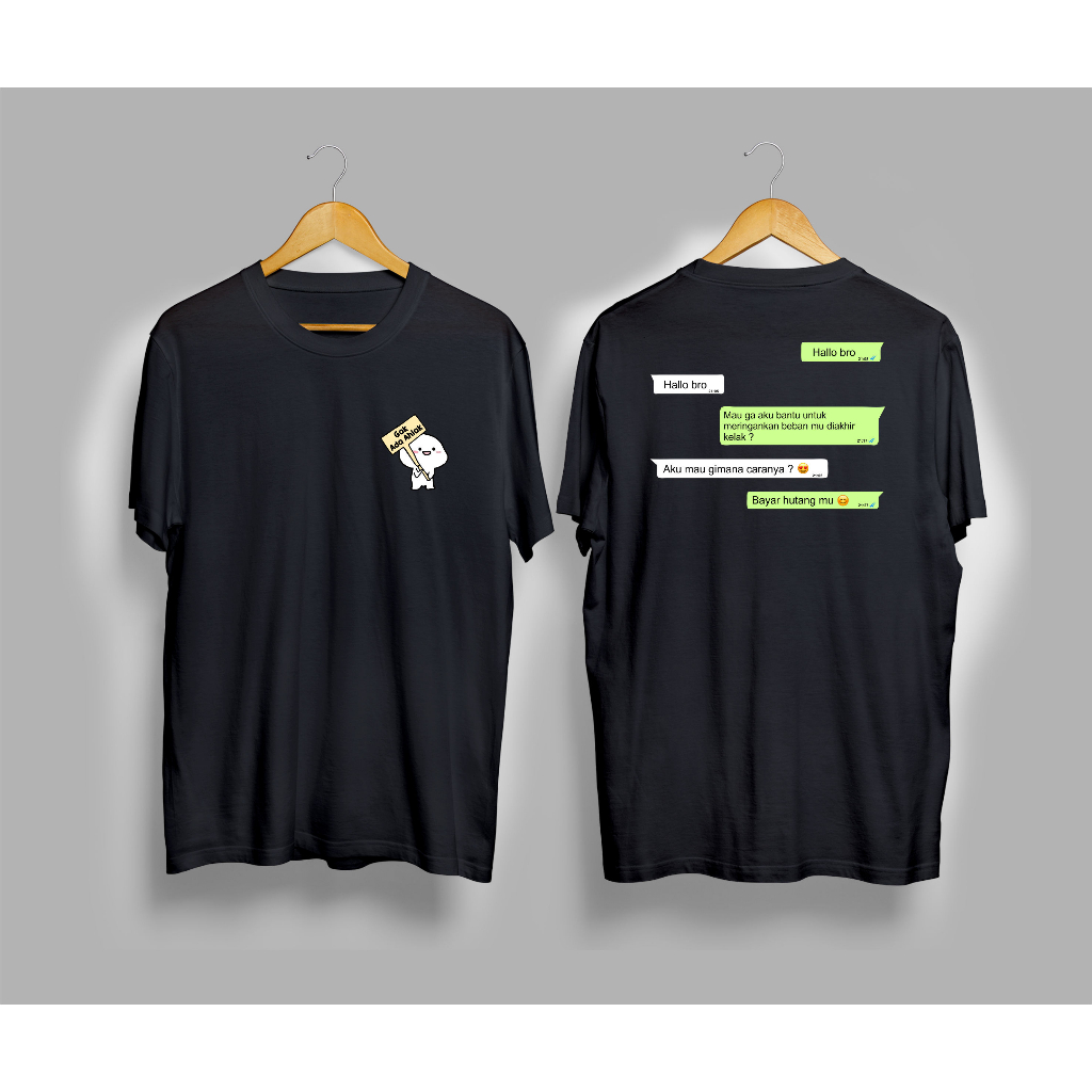 kaos chat whatsapp-kaos pria-T-Shirt-catton combed 30s- kaos pria/wanita