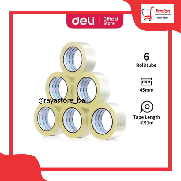 

Lakban bening deli 45x100yeardx(91.4mm)