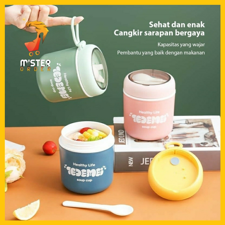 [COD] LUNCH BOX SOUP FREE SENDOK 510ML - PORTABLE SOUP CUP TAHAN PANAS