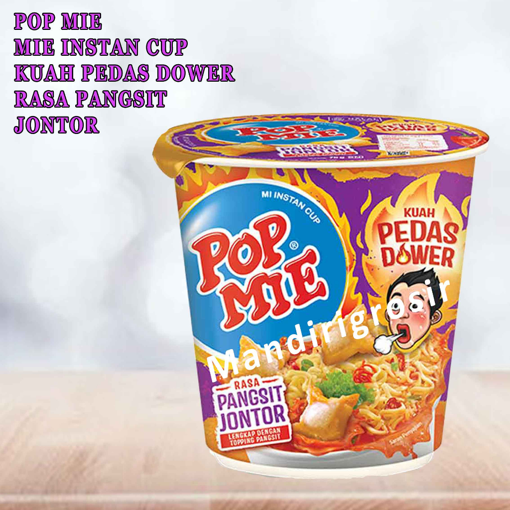 

Mie Instan Cup* Pop Mie Kuah* Pedas Dower* Rasa Pangsit Jontor* 75gr