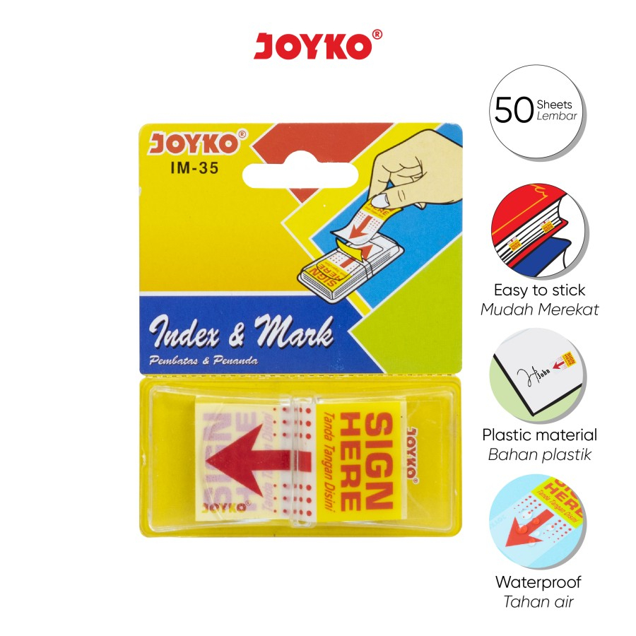 

Index & Mark / Penanda / Pembatas Joyko IM-35 / Plastik Memo Sticky Notes Joyko IM-35