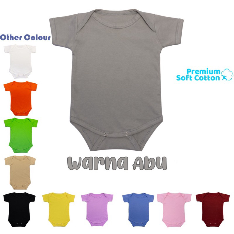 Jumper Baju Bayi Katun polos Bodysuits Natural cotton jumpsuit baby newborn
