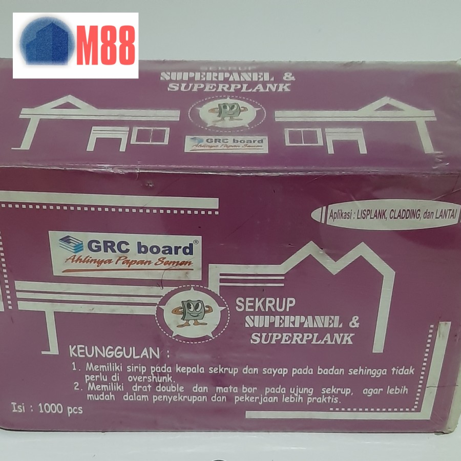 Skrup GRC ASLI SDS- per DUS -Kalsiboard Superpanel, Superplank Sekrup