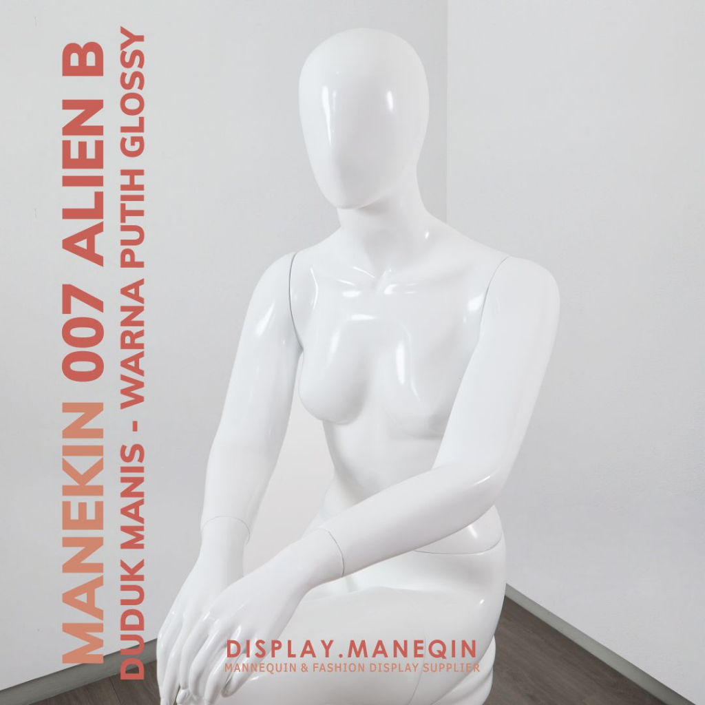 Manekin Patung Full Body Seluruh Badan Wanita Cewek Fiber Duduk Bisa Request Pose