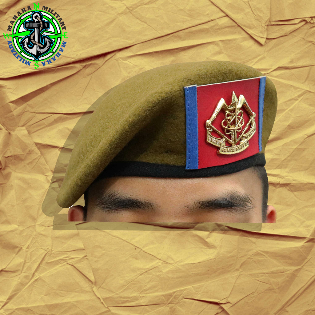 baret  arhanud merk camel + emblem