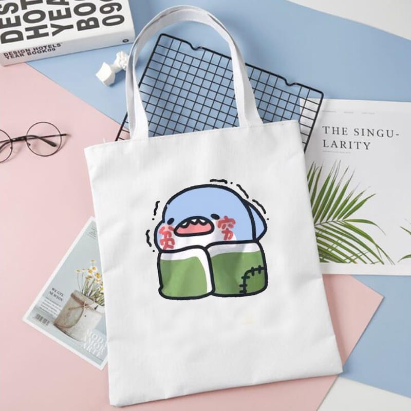 MYSTIQUE-TOTE BAG SHARK BLUE LUCU KEREN DAN AESTETIC