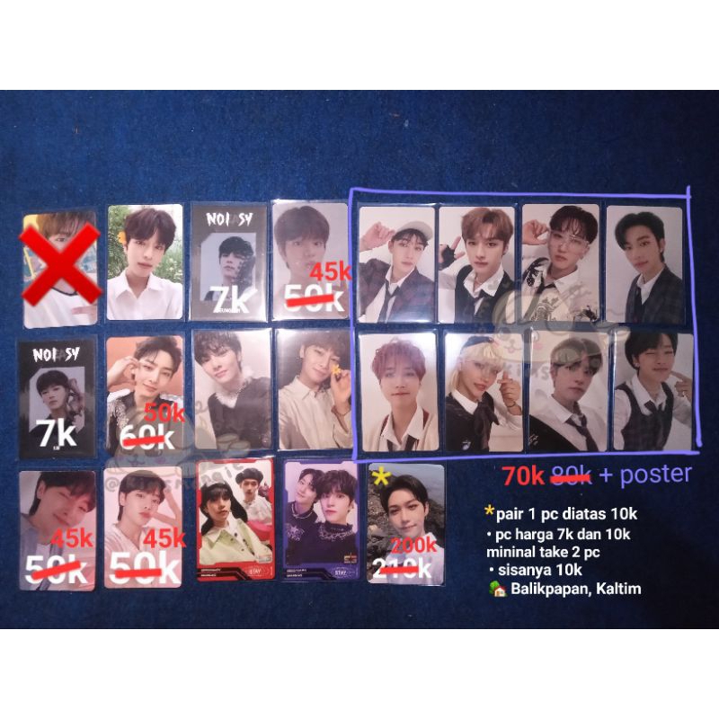 Photocard PC Stray Kids Seungmin Jeongin I.N nacific cevel limited jewel noeasy