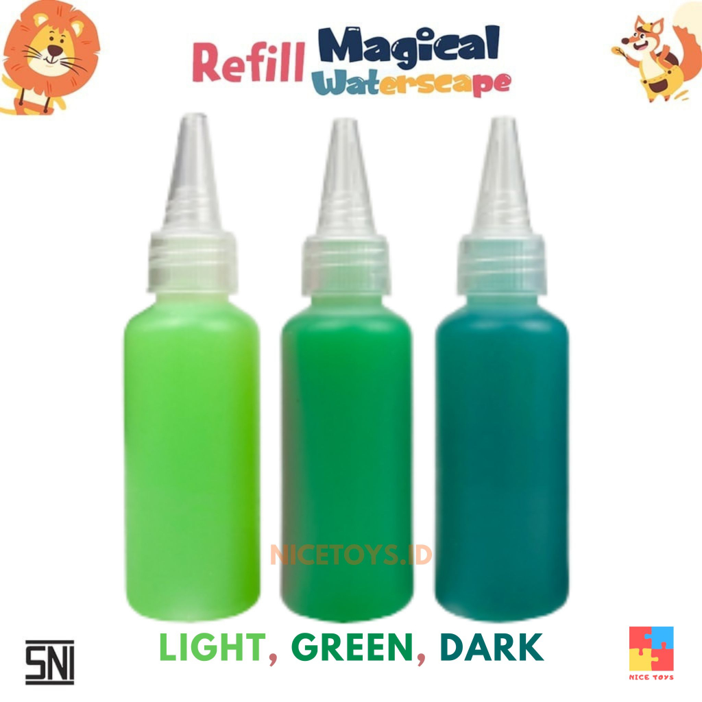 Refill Liquid Bottle Magical Waterscape Refill Mainan Jelly Cetak Warna DIY Mainan Edukasi Anak Mainan Montessori Anak Mainan Prakarya Anak