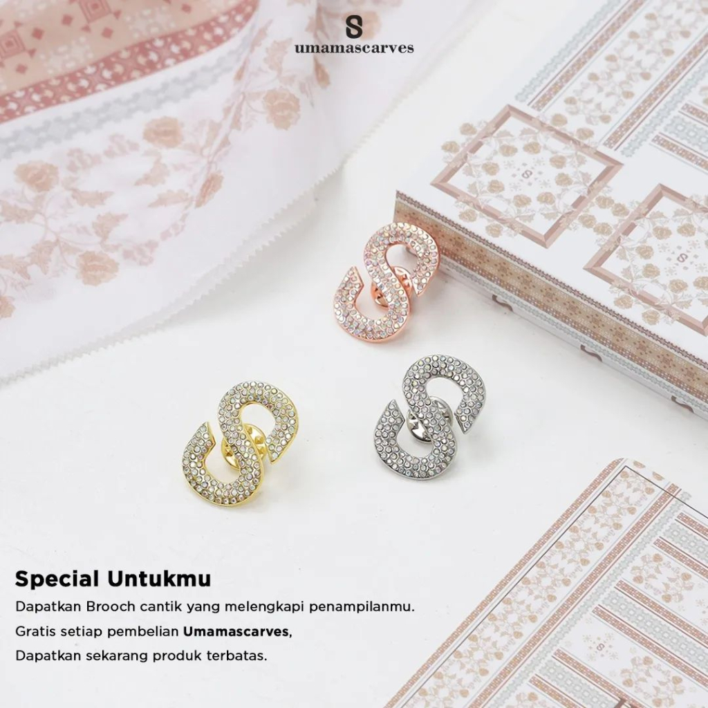 HIJAB UMAMA SCARVES Premium / Jilbab Voal Digital Motif Print SIgnature Box Umamascarves