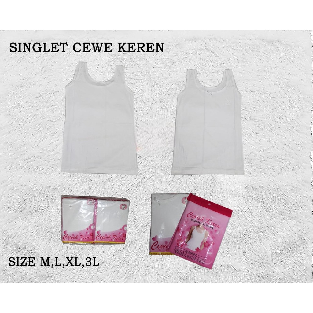 IL - PAKAIAN DALAM WANITA POLOS / ATASAN SINGLET / TANKTOP WANITA CEWEK KEREN