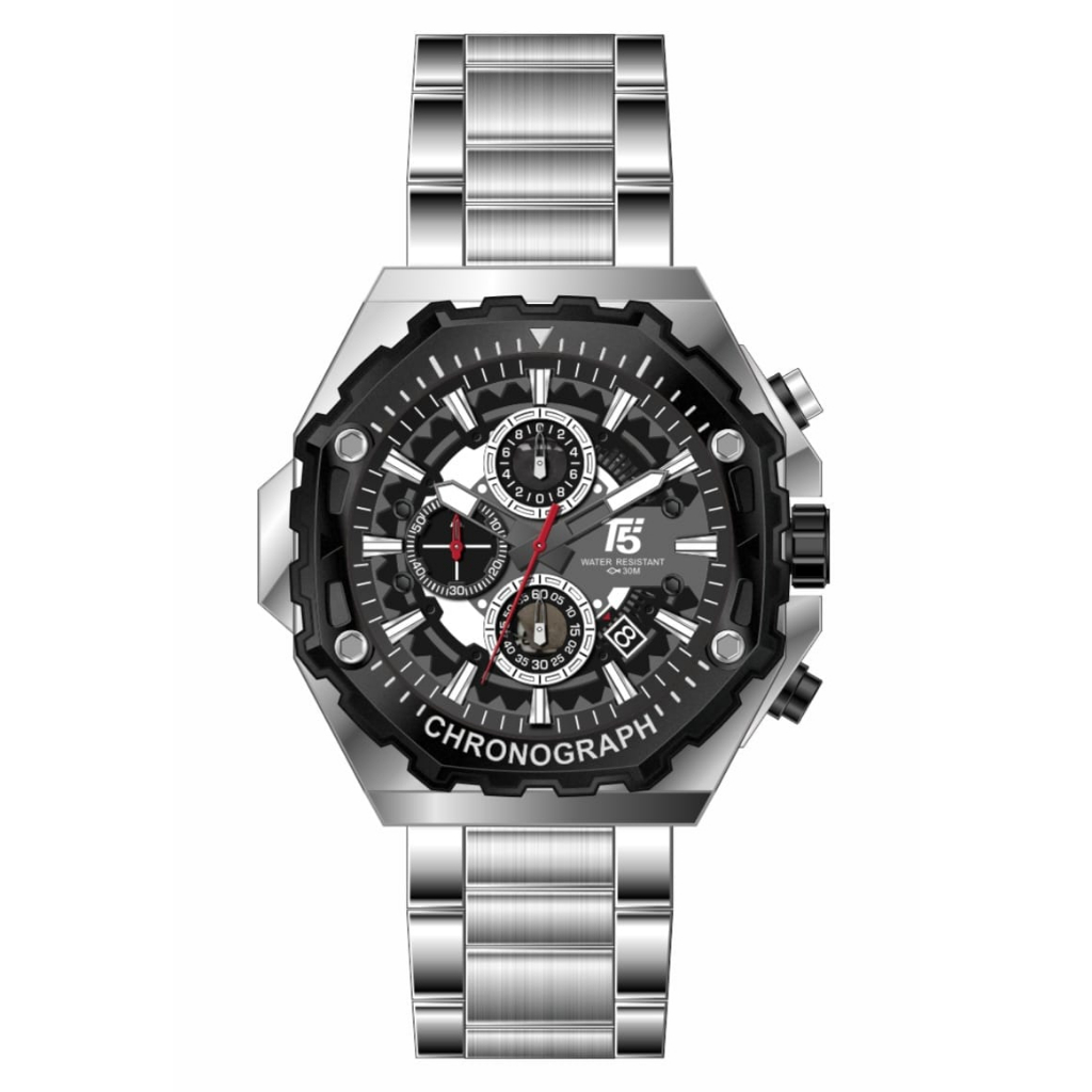 JAM TANGAN PRIA ANALOG T5 H 3992G ORIGINAL /JAM TANGAN PRIA CHRONOGRAPH STOPWATCH/JAM TANGAN STAINLE