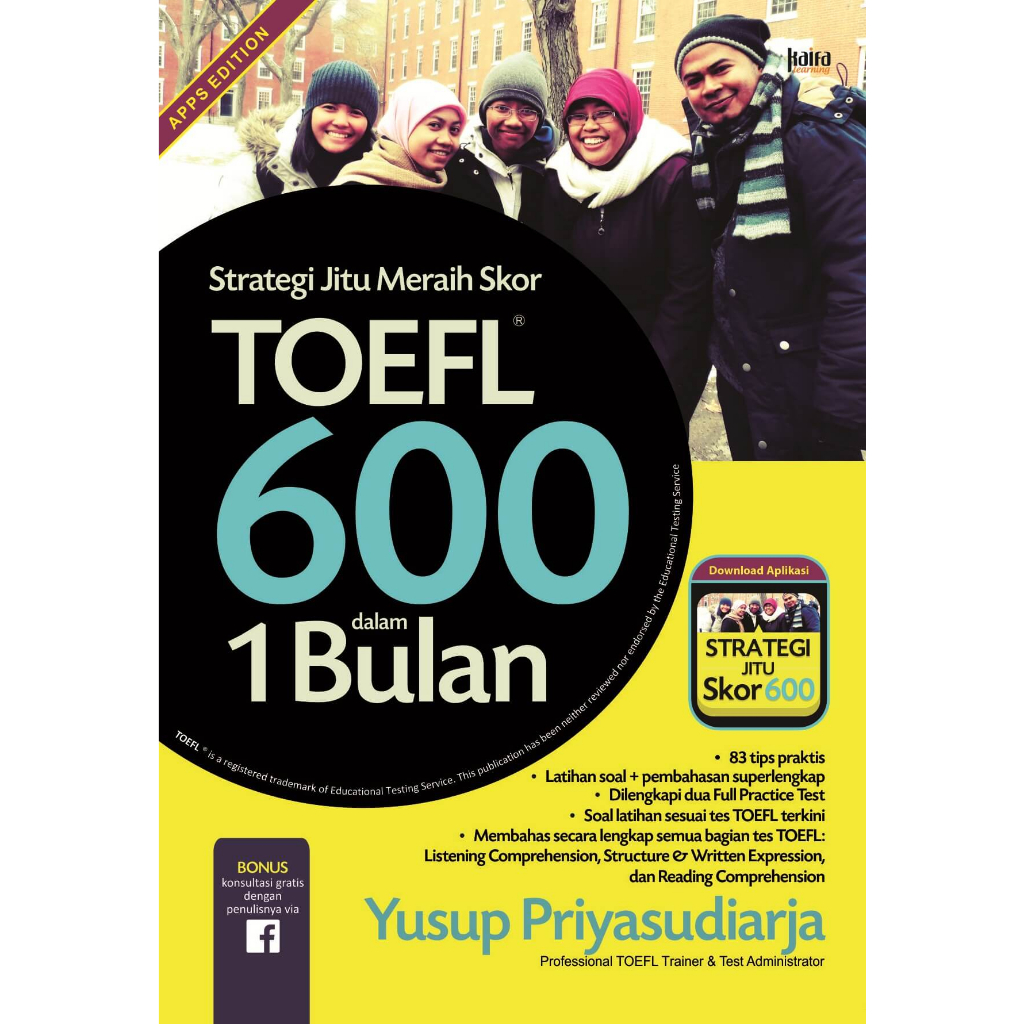 

STRATEGI JITU MERAIH SKOR TOEFL 600 DALAM 1 BULAN-NEW