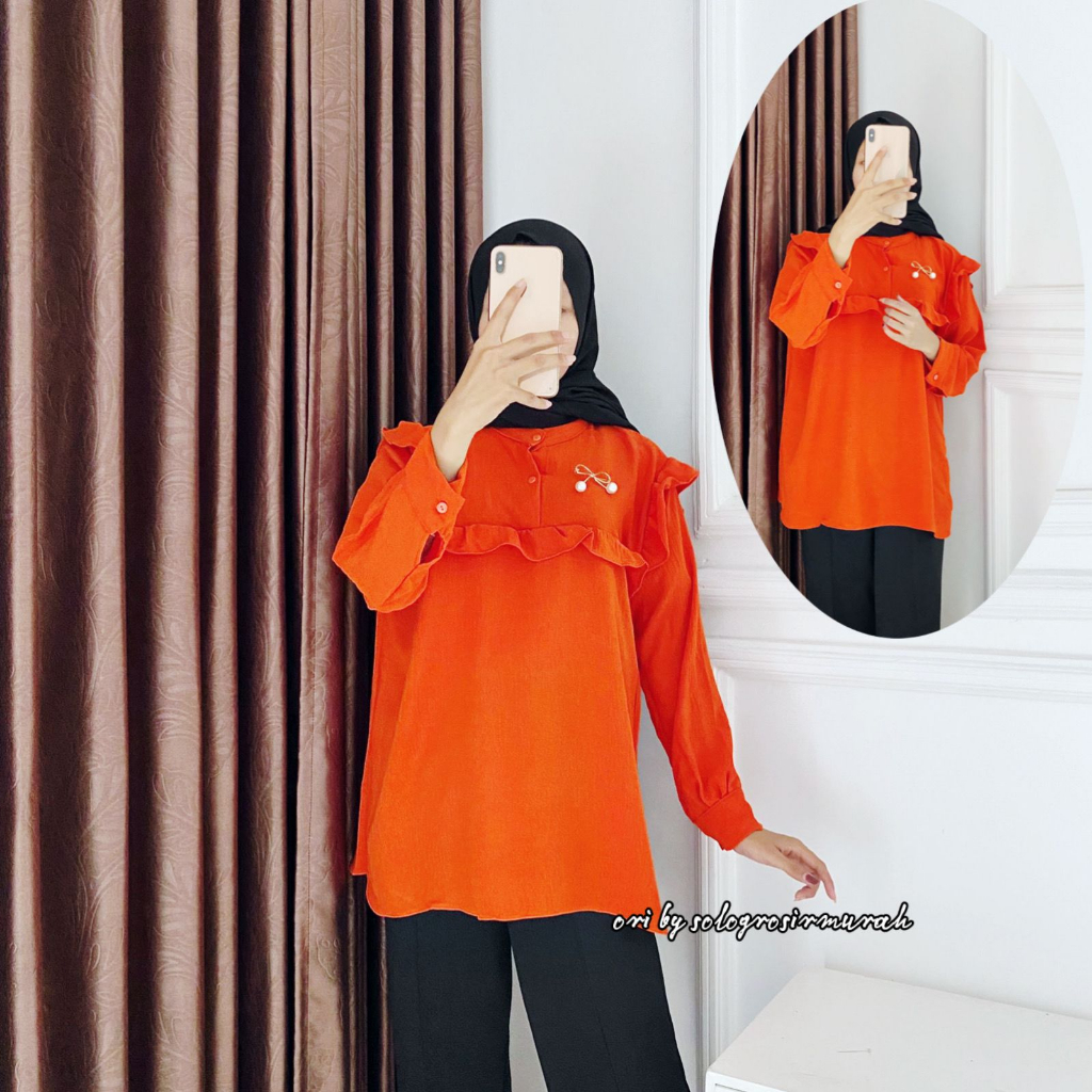 ASTRELLA BLOUSE CRINCLE AIRFLOW LD 110CM // ATASAN POLOS CRINCLE