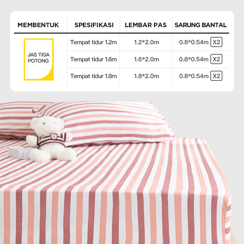 Sprei Aesthetic 160x200 Tempat Tidur Motif Kotak-Kotak Sprei Lembut Bahan Poliester Halus