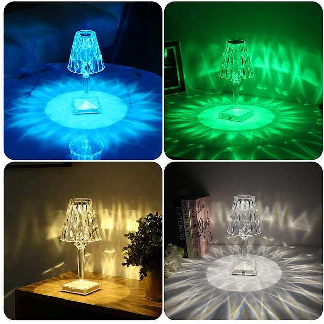 LED Lampu Hias Crystal Model Sunshine Lampu Meja Kristal Dekorasi Rumah