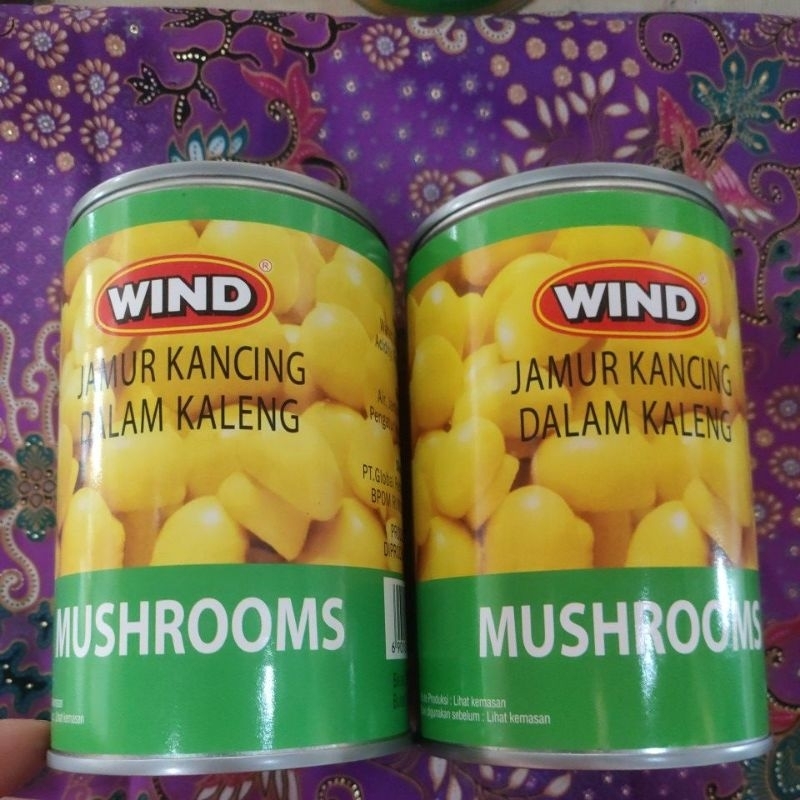 

Jamur kancing dalam kaleng merek wind /Mushrooms/ Moko/ jamur kancing 425gr