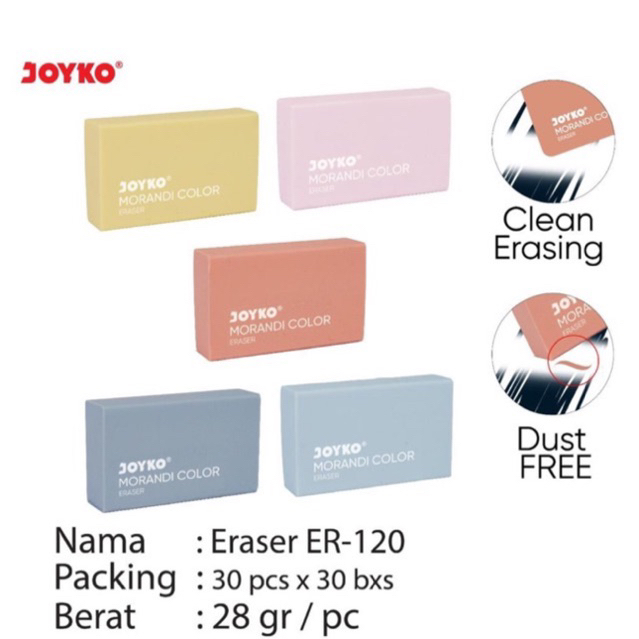

Joyko Eraser ER-120 ER 120 / Penghapus Warna Unik Murah Berkualitas