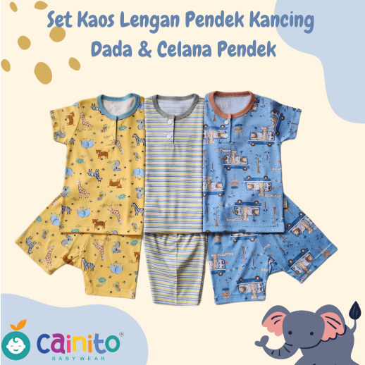 3pc- Cainito setelan pendek anak premium ,setelan cainito pendek cewe cowo , setelan anak cewe cowo 