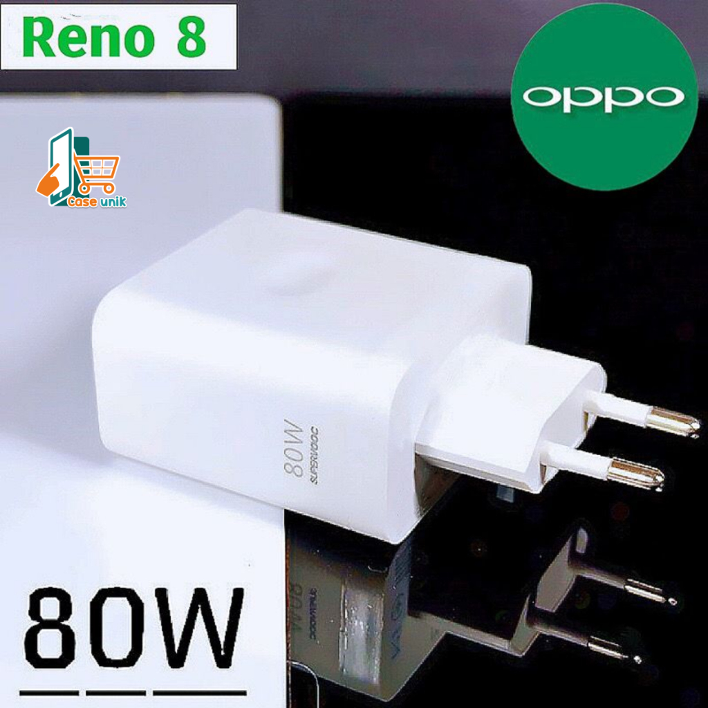 BATOK ADAPTOR ORIGINAL OPPO 80W SUPER VOOC &amp; VOOC PENGISIAN SUPER CEPAT OPPO RENO8 RENO 7 RENO 6 RENO 5 RENO 5F RENO 4 A77S A57 2022 A15 A16 A16E A17 A17K A5 2020 A9 2020 CS5803