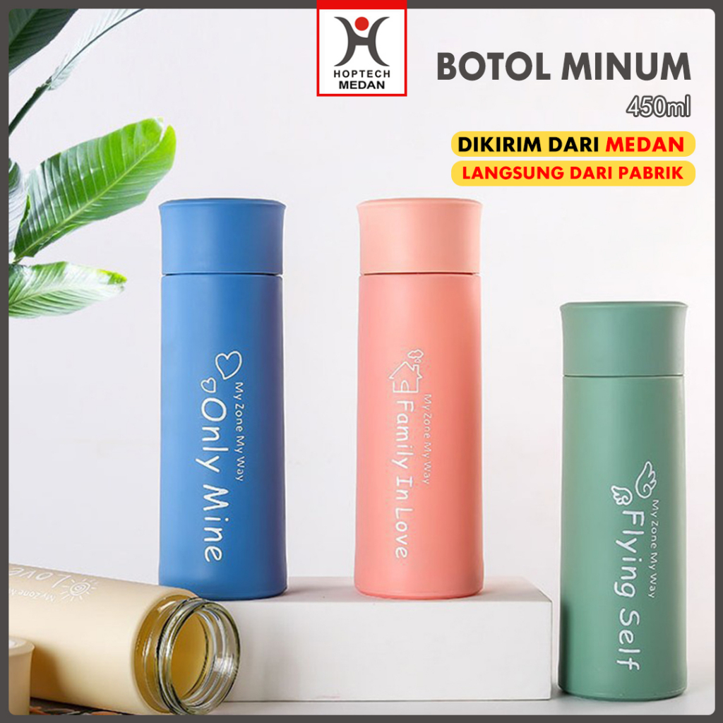 Botol Minum Kaca My Zone My Way 400 Ml I Tumblr Botol Minum Luxury I BPA Free