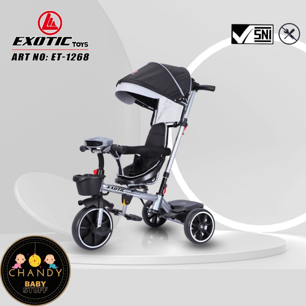 SEPEDA ANAK RODA TIGA EXOTIC ET 1268 DESAIN TERBARU