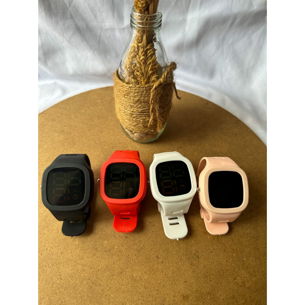 Jam tangan digital keren pria wanita unisex paket usaha