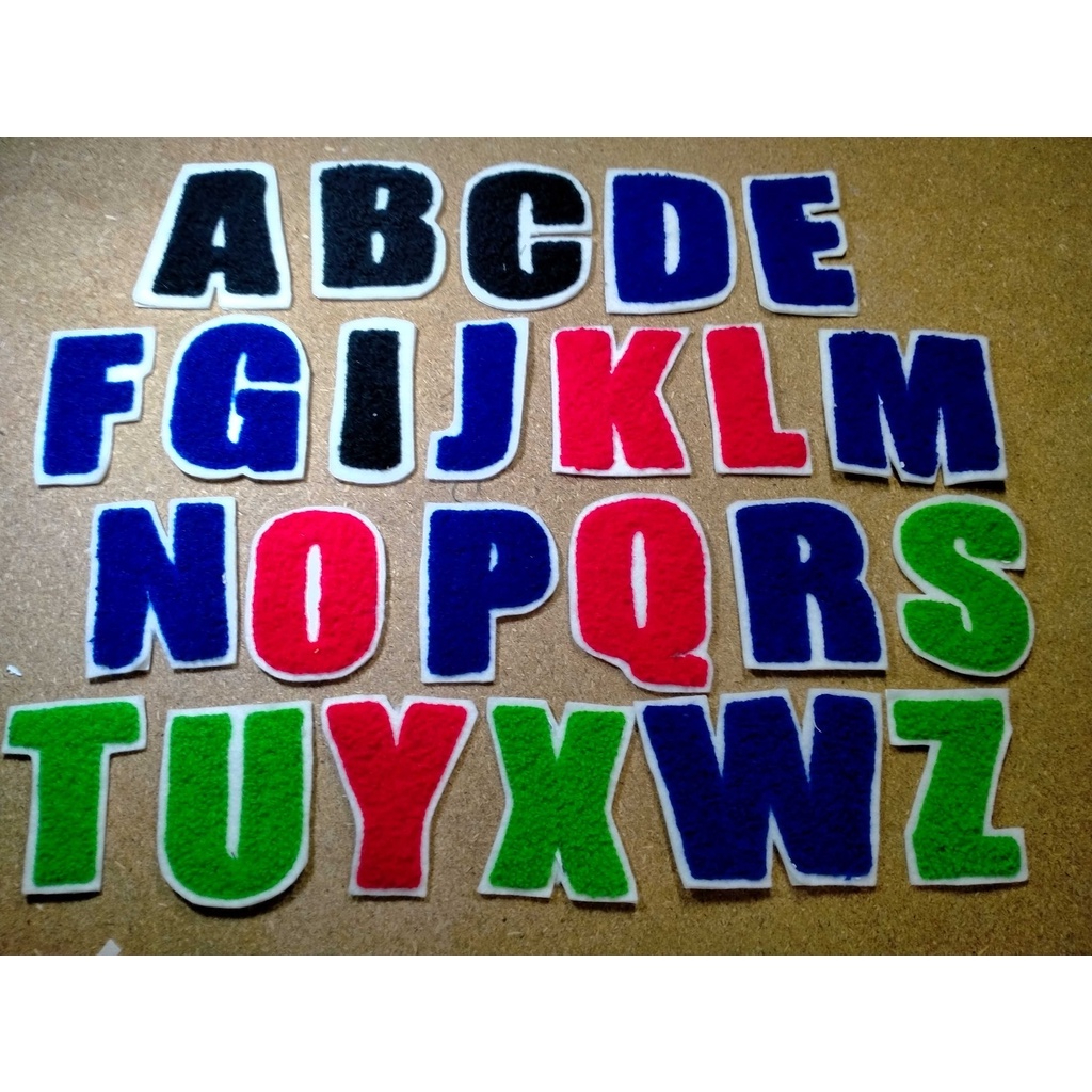 PATCH BADGE EMBLEM BORDIR CHENILLE/TOWEL HURUF VARSITY