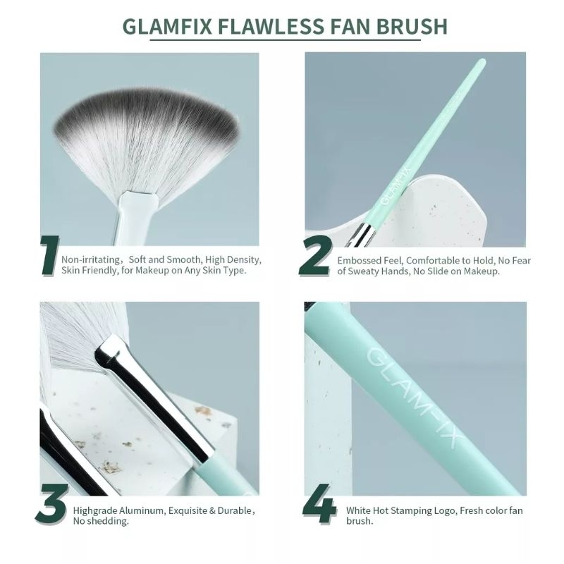 GLAMFIX Flawless Fan Brush Makeup 1Pcs