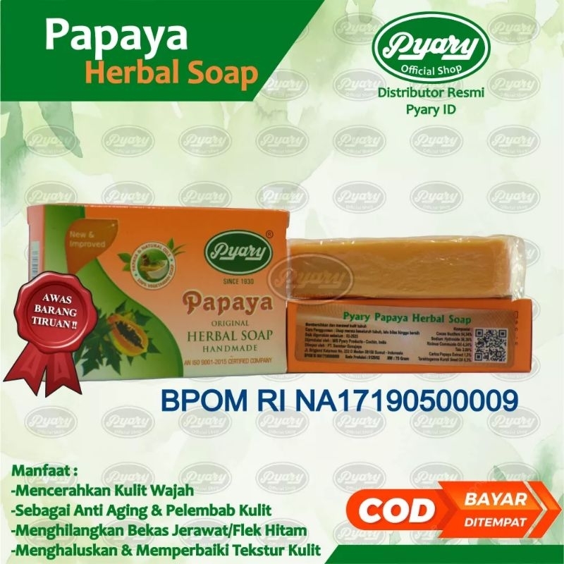 PYARY Papaya Original Herbal Soap 75gr