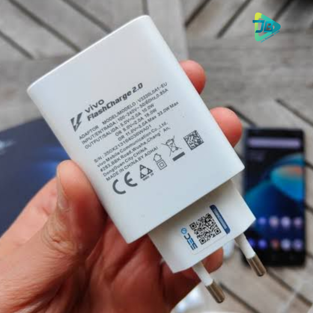 BATOK ADAPTER / KEPALA CHARGER VIVO 33WATT ORIGINAL 100% FAST CHARGER VIVO Y91 Y93 Y95 Y91C Y71 Y81 Y83 Y20 Y30 Y50 Y01 Y02 Y16 Y22 Y35 Y12 Y15 Y17 Y19 V11 V11PRO V15 V15PRO V19 V20 V21 V23 V25 V27 V27E Z1PRO S1PRO X30 X50 X60 PRO X70 PRO JB8871