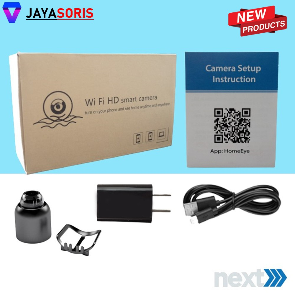 Kamera Mini Tersembunyi Tanpa Kabel Spy Camera Pengintai Mini Wifi Cctv Kecil IP Hidden Camera Infrared mata mata JS35