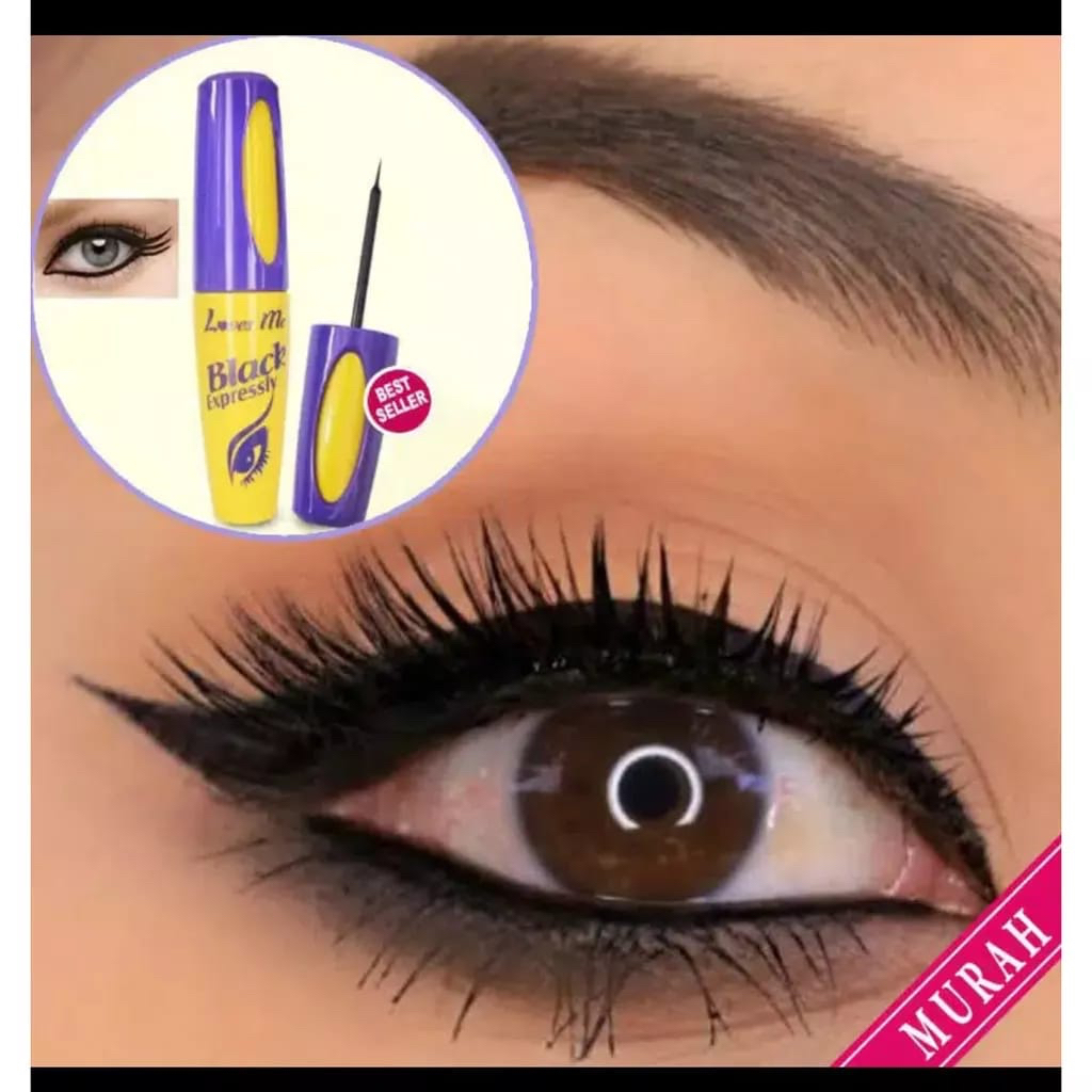 `ღ´ PHINKL `ღ´ loves me eyeliner liquid cair kuas kuning waterproof anti luntur transferproof