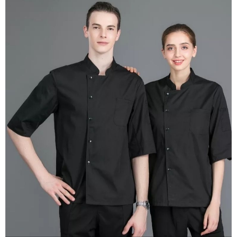 Chef Jacket Kemeja koki seragam cook kitchen unisex