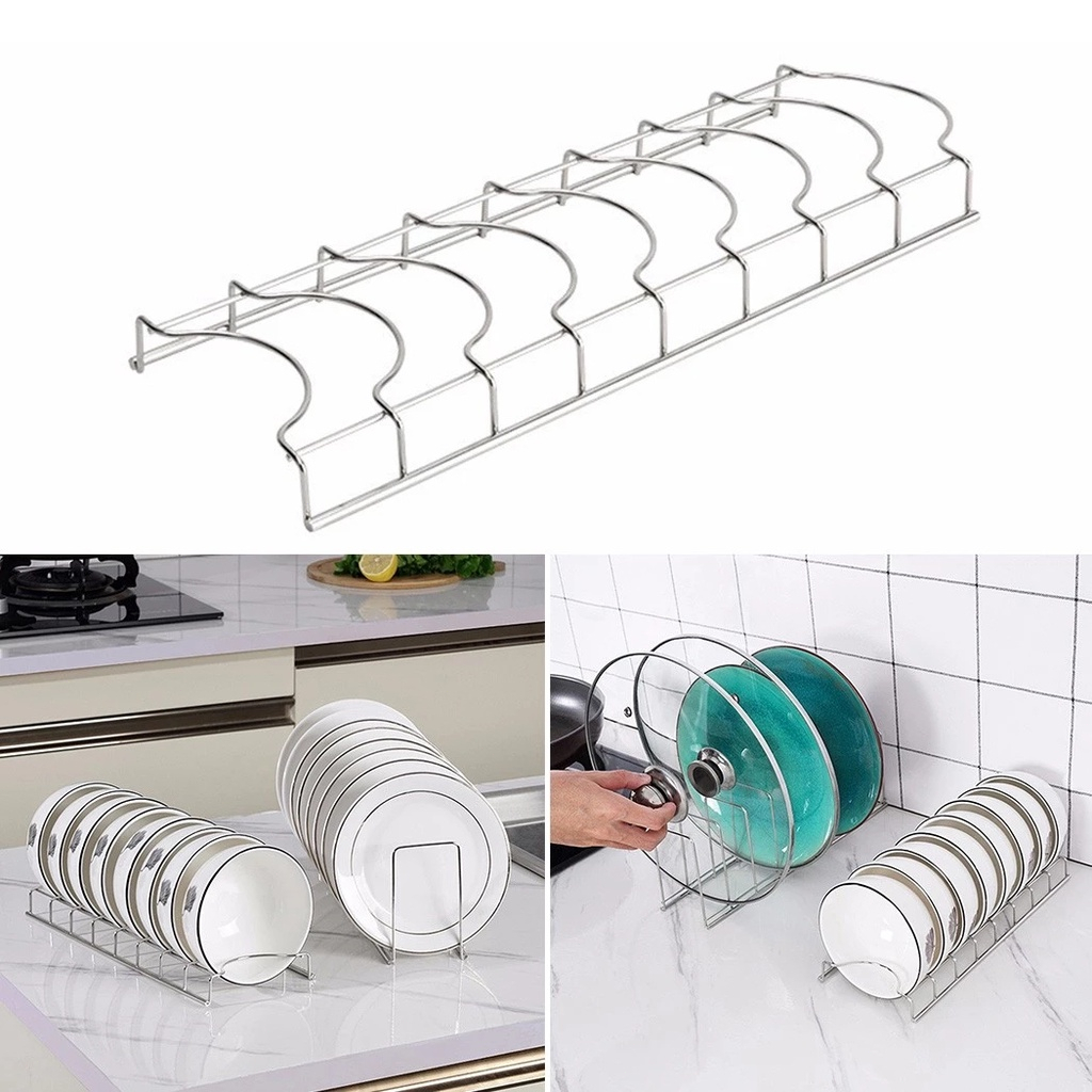 Rak Piring Mangkuk Stainless Steel Tahan korosi Rak Pengeringan Piring Satu Lapis