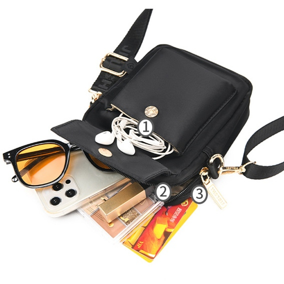 TAS SELEMPANG WANITA KOREA REMAJA CEWEK PREMUM BRANDED KEKINIAN ANTI AIR MURAH HITAM IMPORT SLING BAG SHOULDER BAHU FASHION SIMPLE CASUAL TERBARU GINEVERA TA811B5