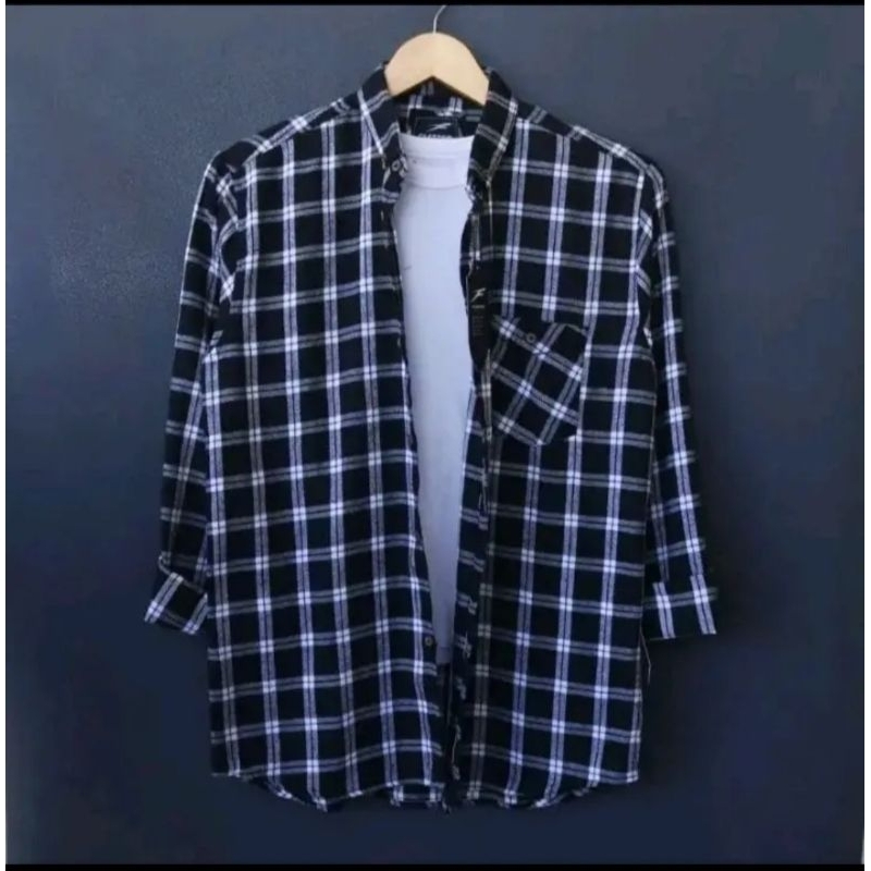 Kmeja flanel pria tangan panjang 1
