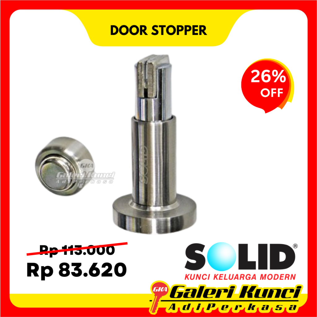 Door Stopper SOLID SLD 646 CHR SN Door Stopper Magnet Penahan Pintu