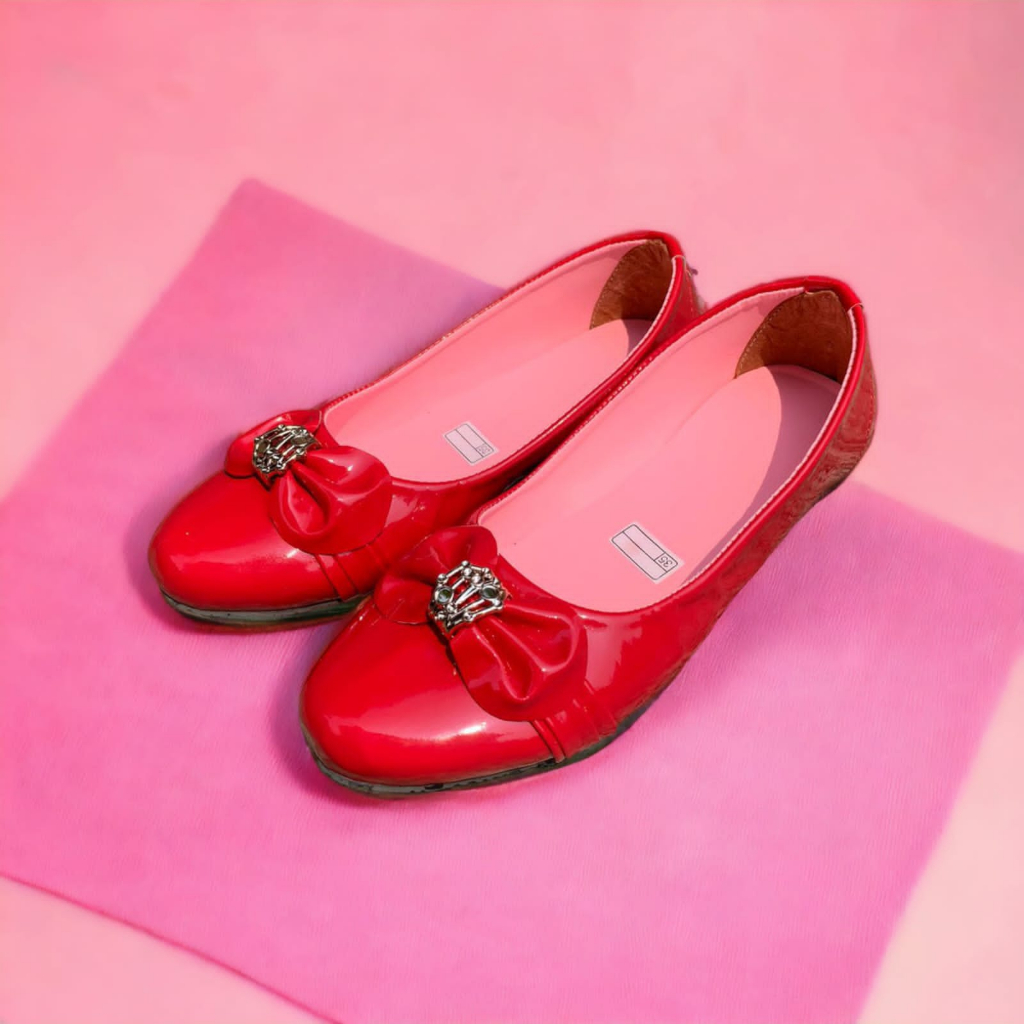 ALAS COKOER -Sepatu Flatshoes Anak Pita Emas Terbaru 31-35