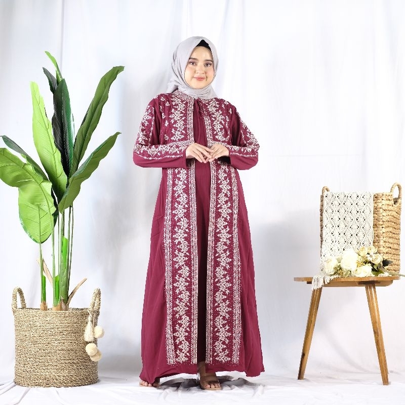 THALITA ABAYA PAYET MEWAH/Abaya Turki Hitam Wanita