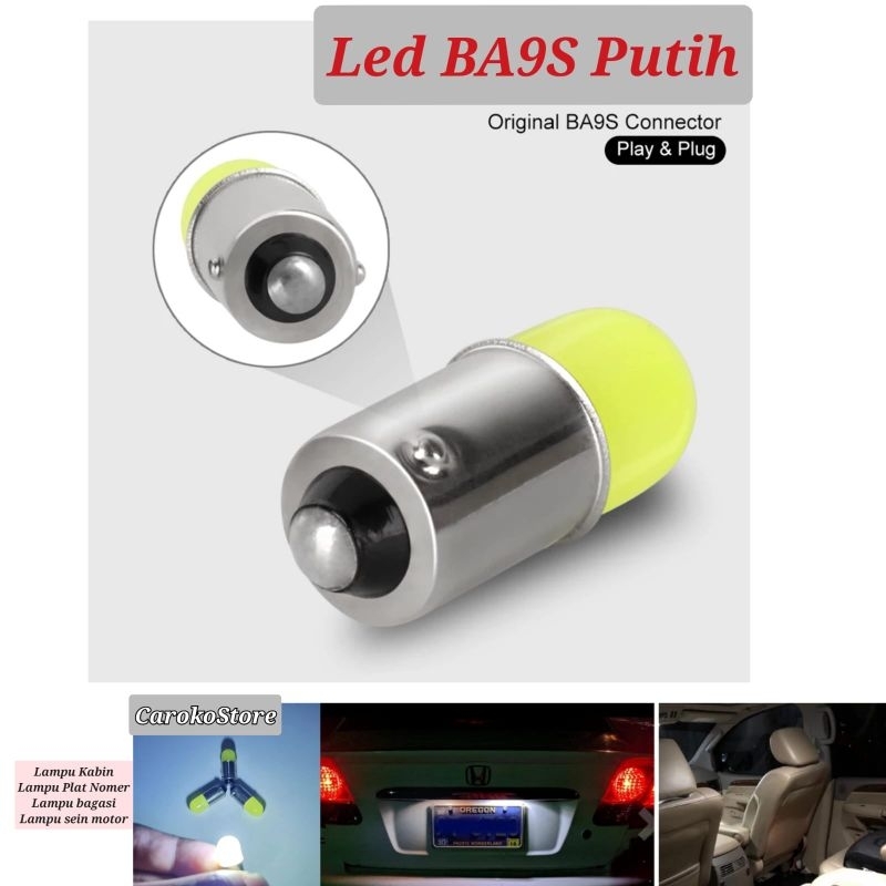 Lampu led bayonet mini ba9s plafon mobil sein motor