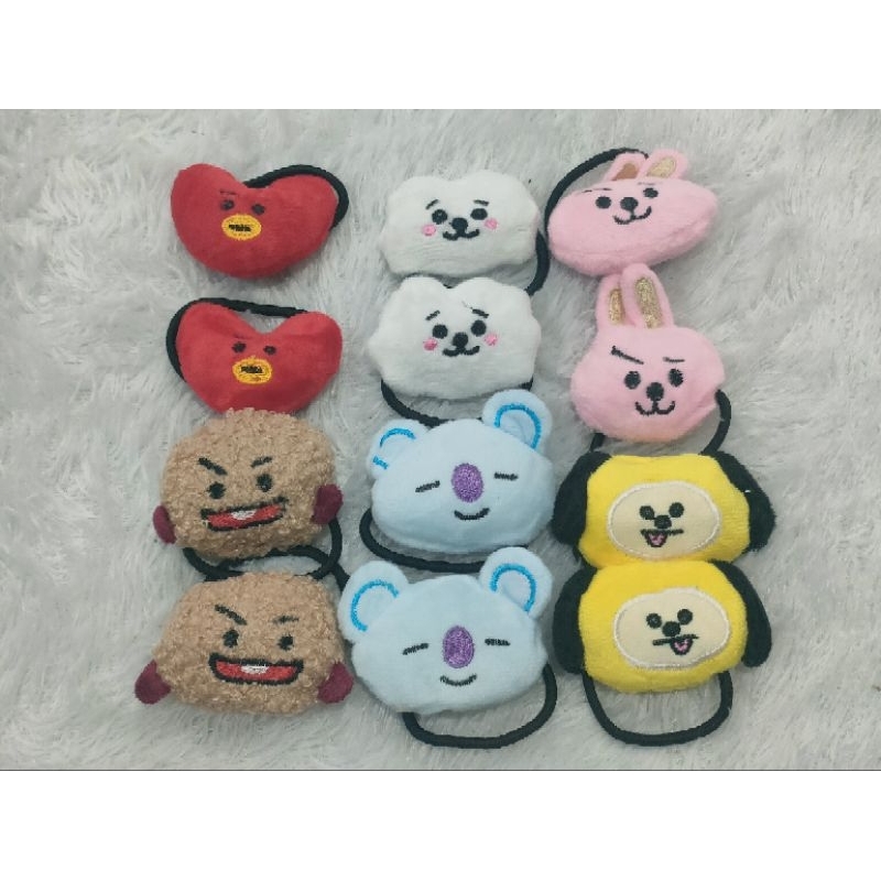 ikat rambut elastis boneka BTS / ikat rambut Korea 1 pcs