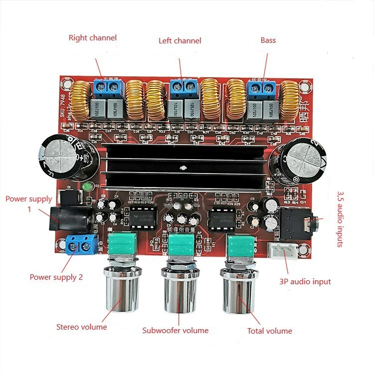 Power amplifier Subwoofer TPA3116D2 2*50W+100W (139)