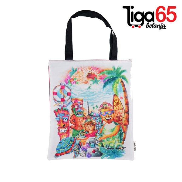 365 TOTEBAG LUKISAN HL #40774 / TOTEBAG KEKINIAN / TAS SELEMPANG SEKOLAH KULIAH