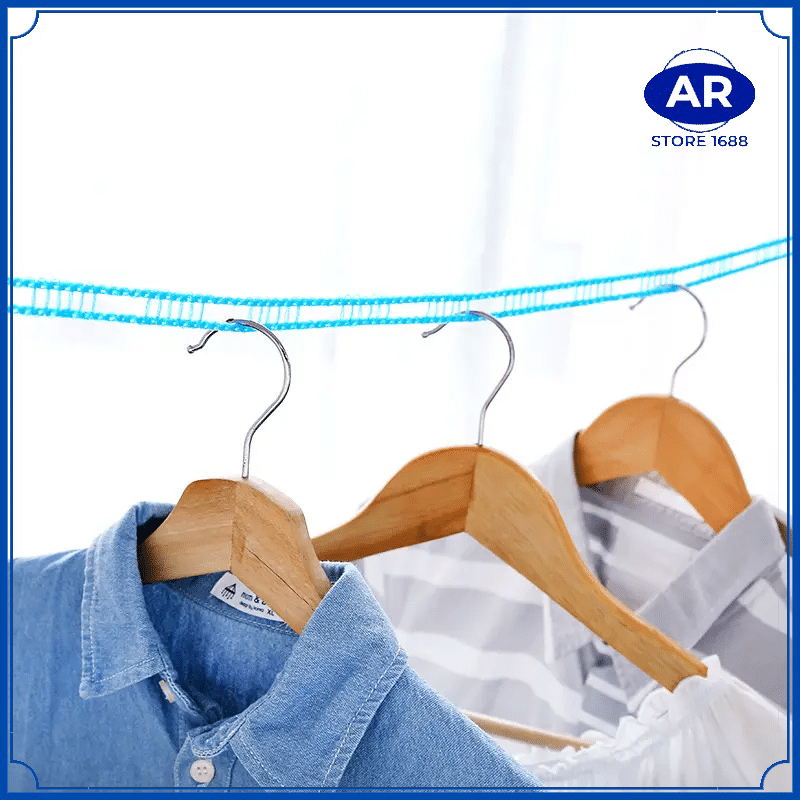 AR TALI GANTUNGAN JEMURAN BAJU PORTABLE HOOK UKURAN 3METER DAN 5METER