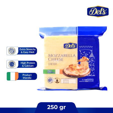 

Del's - Keju Mozzarella / Mozzarella Cheese Extra Stretchy - 250 Gr